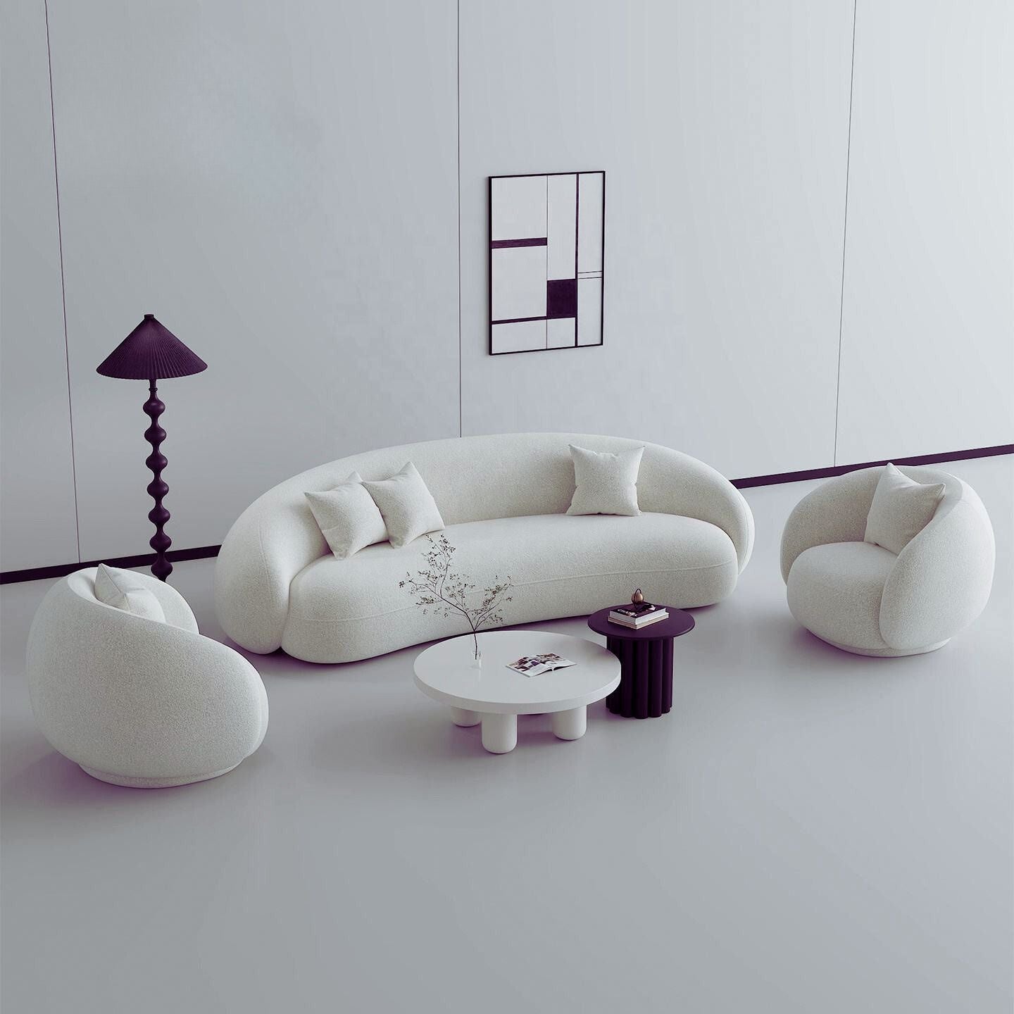 Nordic Modern Luxury White Sherpa